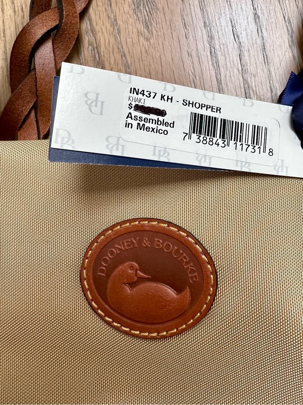 Dooney & Bourke Khaki Shopper Tote Bag - Picture 8 of 10